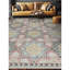 Hand-Knotted High-Quality Green and Rose Area Rug