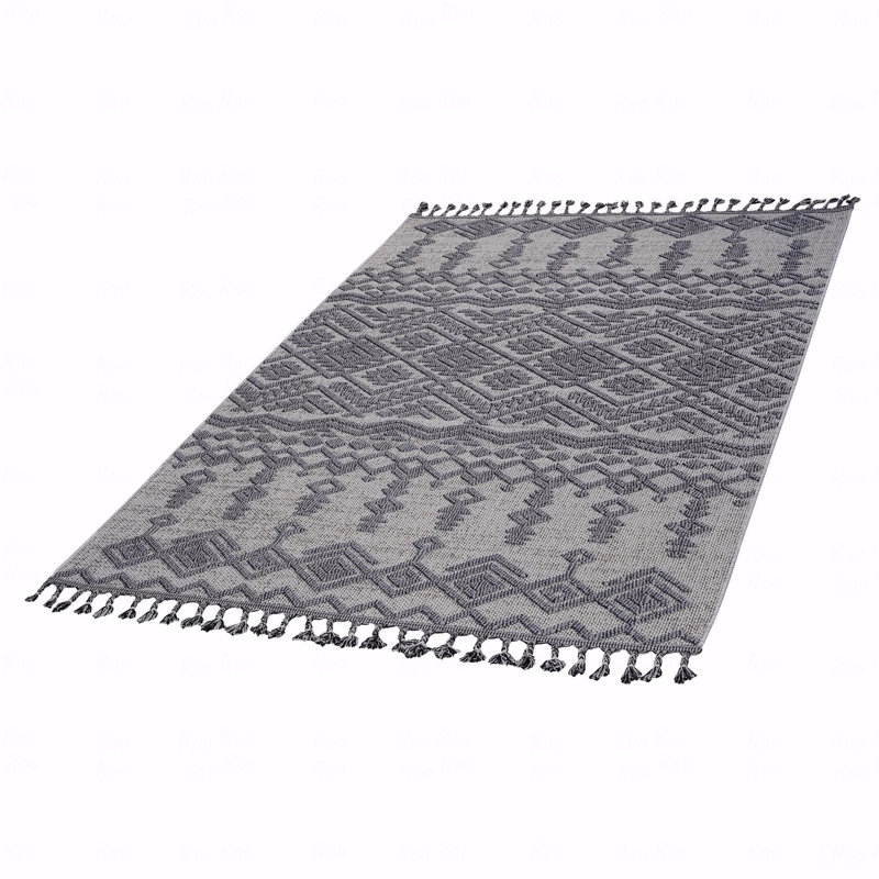 Traditional Indoor/Outdoor Area Rug, Rectangle 7'9" x 10'