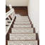 Tapis d'escalier biseauté pour marche en bois Tapis à poil long blanc / gris Lavable à la machine avec envers en caoutchouc-861053444-829174344