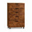 Dark Brown 5-Drawer Dresser On Wheels-578820083
