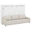 Grand lit escamotable avec canapé pliant et tablettes de rangement intégrées, cadre de lit mural peu encombrant avec lumières DEL