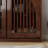 Mid Century Modern Fluted Sideboard Cabinet, Dark Walnut-1257098381