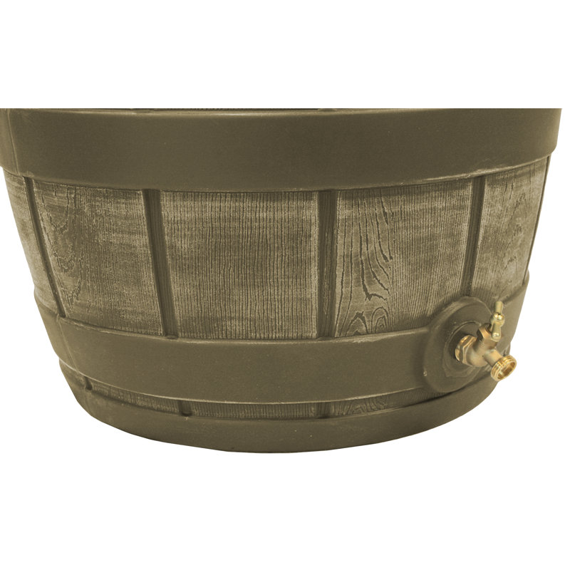 50 gallons Baril de pluie en plastique, Kaki