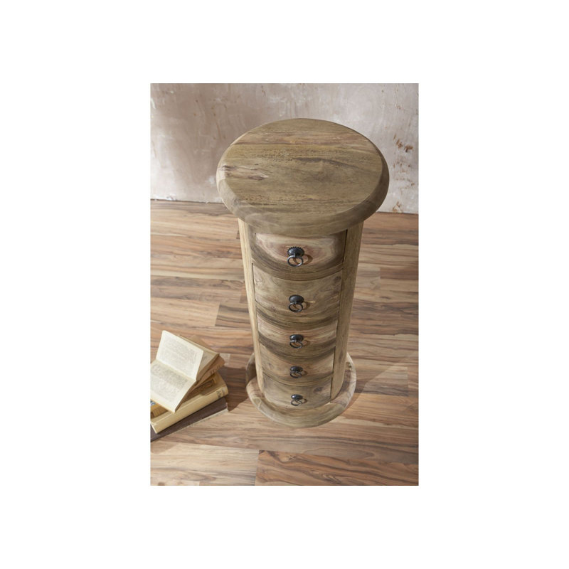 Leeds Solid Wood 32cm W 5 - Drawer Chest of Drawers