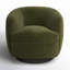 Fauteuil demi-tonneau pivotant rembourré Marcy-1472019670