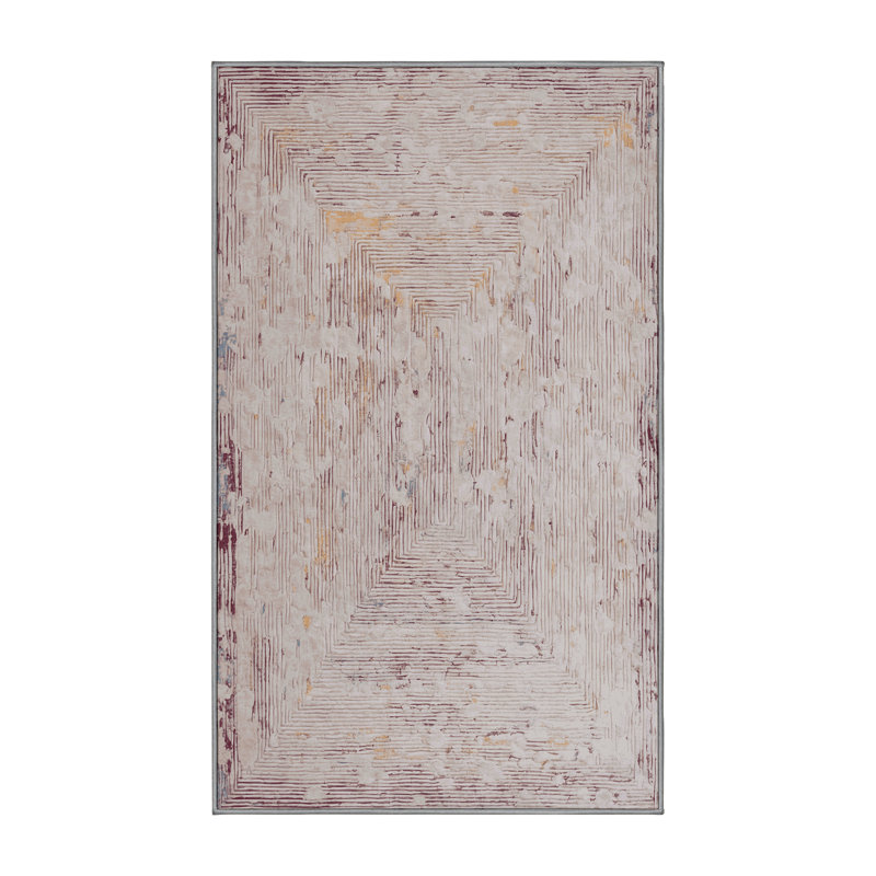 Tapis gris lavable à la machine, Rectangle 8 pi x 10 pi