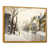 Toile avec cadre flottant or