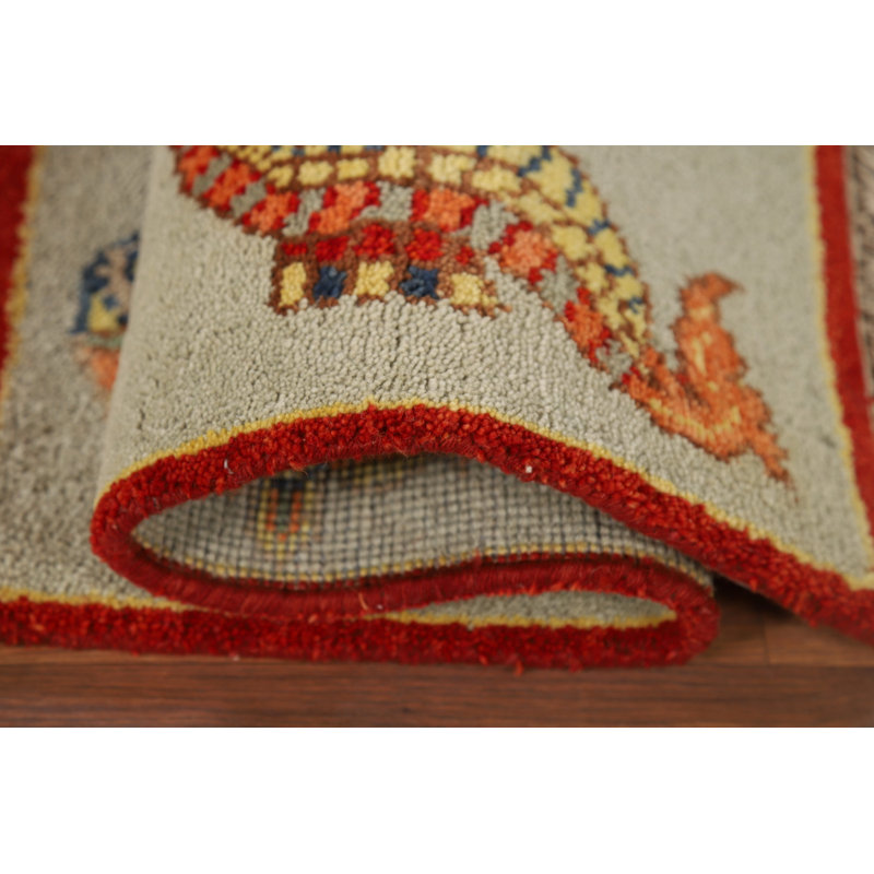 Raimar One-of-a-Kind Rectangle: 2' X 3' Wool Area Rug in Green