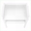 Table basse moderne moderne en stratifié blanc - plateau à 2 niveaux avec casier de rangement Stable