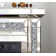 31.5'' W Small Electric Fireplace with Silver Mirrored Mantel, Crushed Diamonds inlay