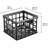 Sterilite Storage Crate, Stackable Plastic Bin Open Basket with Handles-95387941-95387942