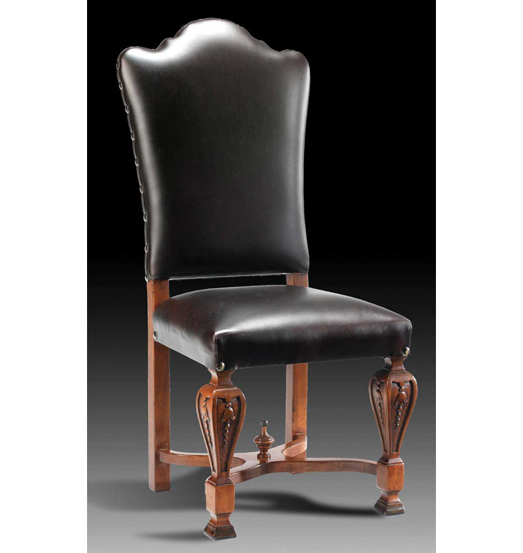 Upholstered Side Chair in Black