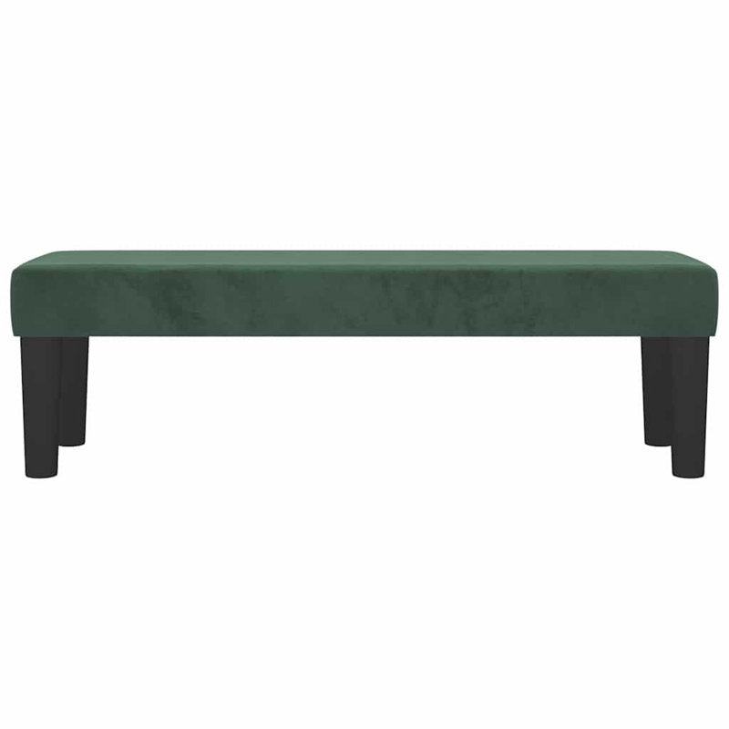 Velvet Bench, 30 cm H x 100cm W x 30cm D, Dark Green