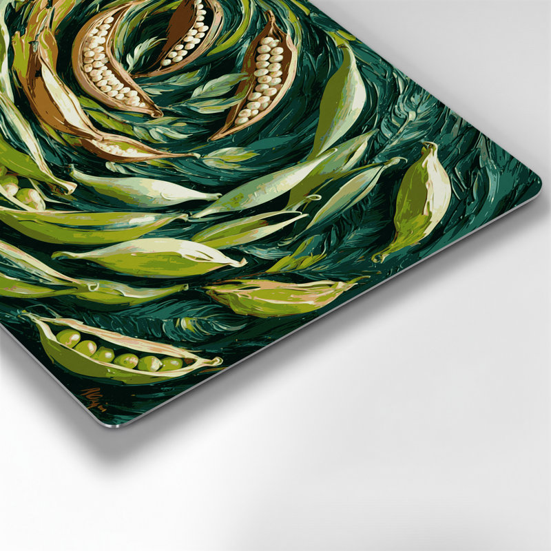 Art mural en métal «Fruit africain Moringa» vert, H 12 po x l 18 po