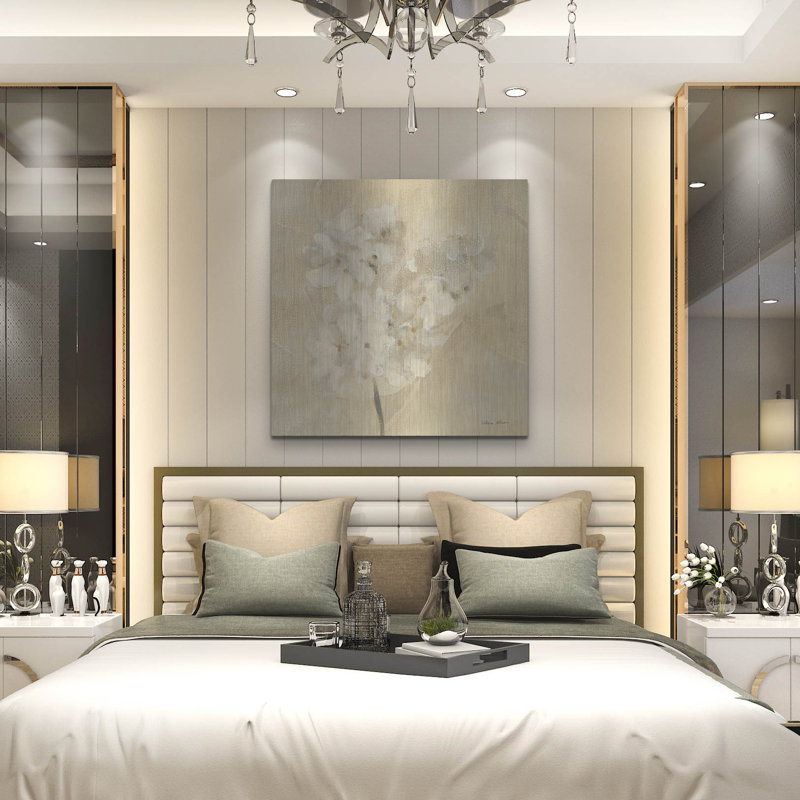 Art mural en métal Winston Porter «White Narcissus Crop» par Cheri Blum, H 36 po x l 36 po