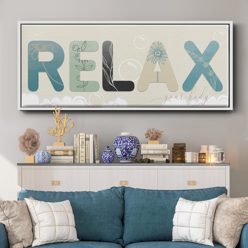 Relax Your Body- Framed Canvas
