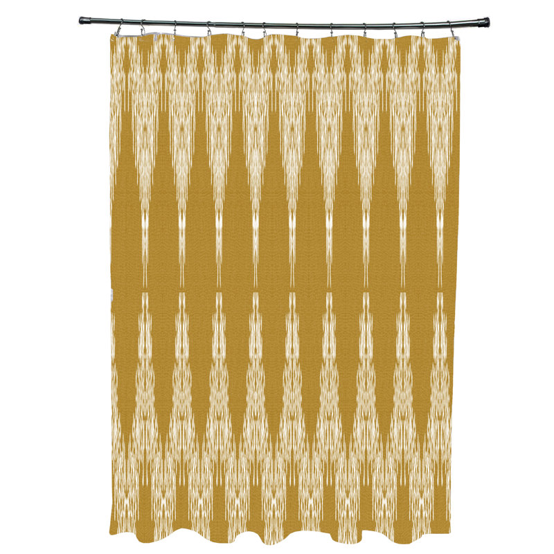 Avalon Geometric Shower Curtain, Gold
