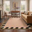 Tapis d'intérieur brun / beige lavable à la machine avec envers antidérapant Coady Vexa-128992548