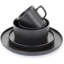 Ensemble 20 pièces de vaisselle en grès mat - Assiettes, bols et tasses ronds modernes-1728496513