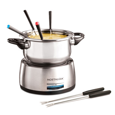 Nostalgia 6-Cup Stainless Steel Electric Fondue Pot