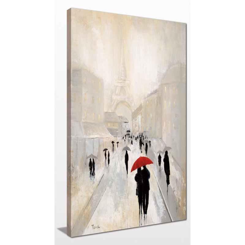 «Misty in Paris», reproduction d'art sur toile tendue, H 40 po x l 24 po