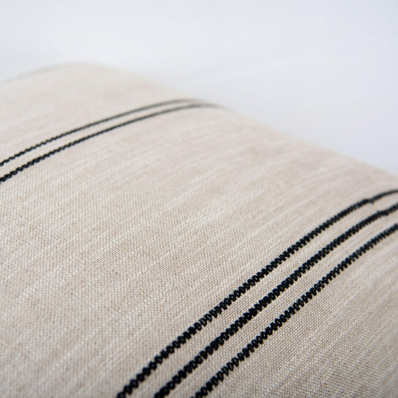 Coussin Donny Osmond Home, Mélange de duvet, Noir / Beige