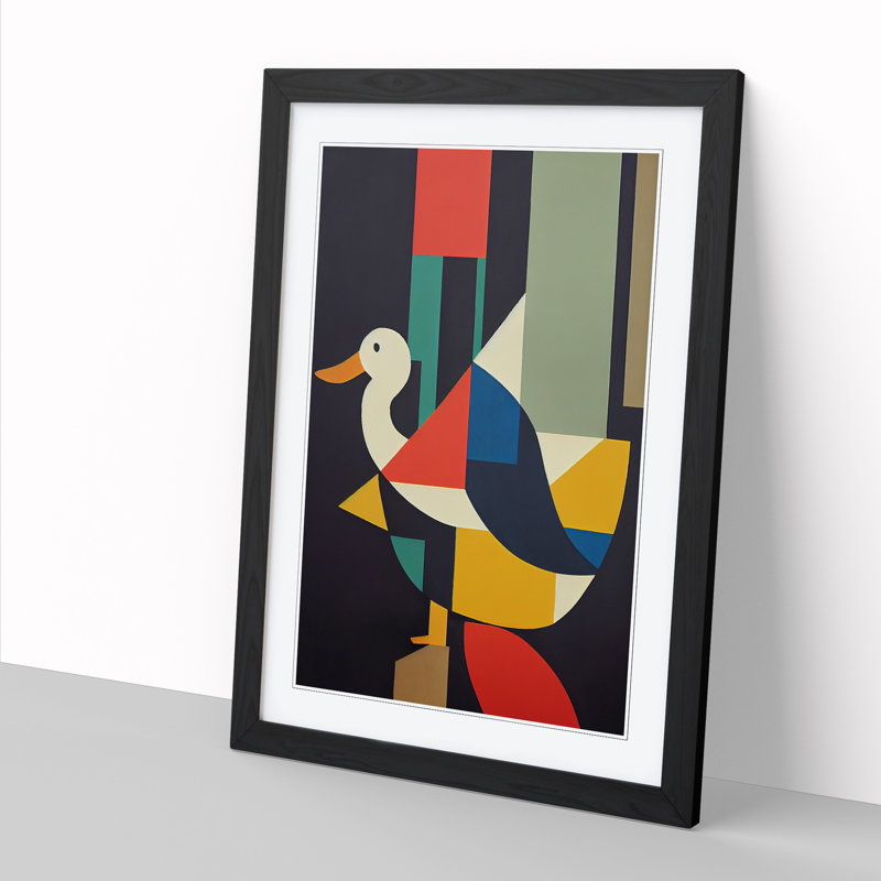 Duck Abstract Vol.5 - Picture Frame Print, 34cm H x 25cm W x 2cm D, Black