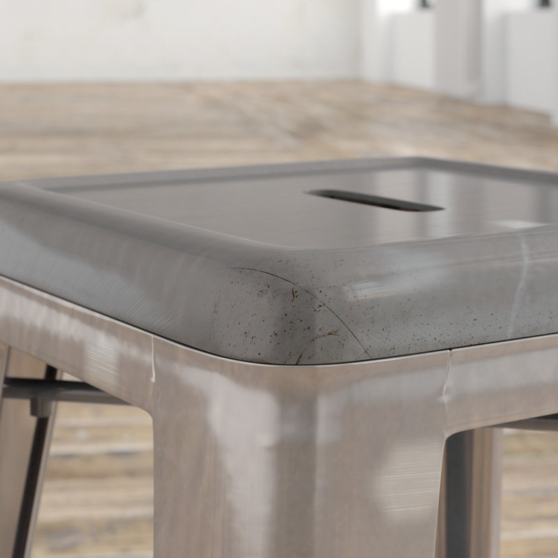 Natascha Steel Counter Stool, Gun Metal