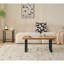 Medium-density Fiberboard Coffee Table With Metal Legs