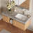 48" Walnut Bathroom Vanity with Sink, Modern Brown Wood Single Vanity Cabinet with Storage, Minimalist Design Bathroom Cabinet Including Drain Assembly-383397625-374735201-378520770