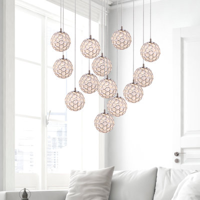 Luminaire suspendu sphère 13 lumières Tietjen