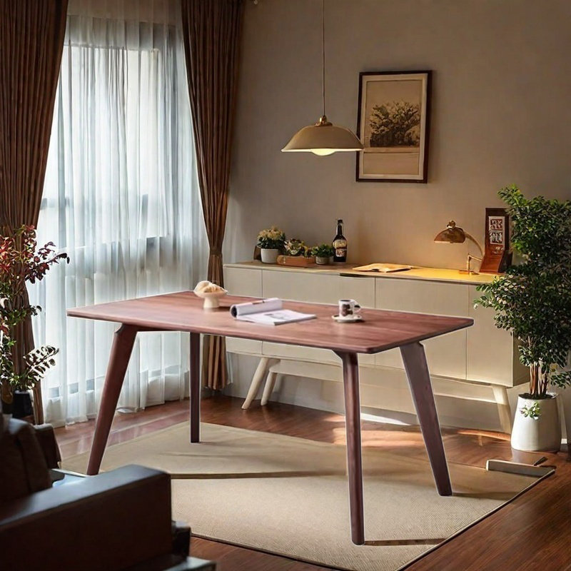 Stylish Black Walnut Dining Table., 29.53"H x 62.99"L x 31.5"W