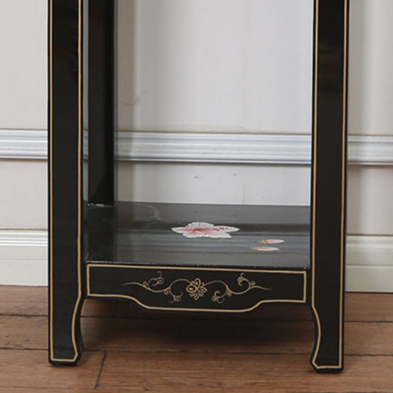 Hand-painted flower stand with draw simple high