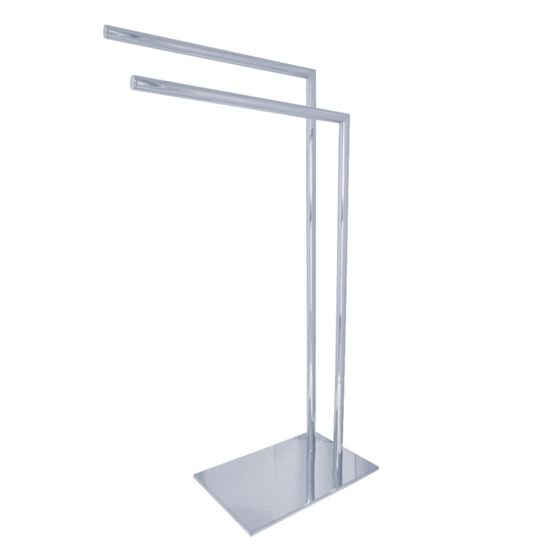 Kingston Brass Edenscape Freestanding Dual Towel Rack, Polished Chrome