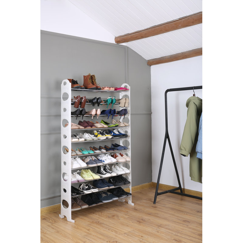 50 Pair Shoe Rack, White