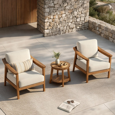 3-Piece Scandinavian Outdoor Bistro Set