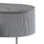 Table basse polyvalente ultrabrillante grise avec plateau rond et fonction de rangement