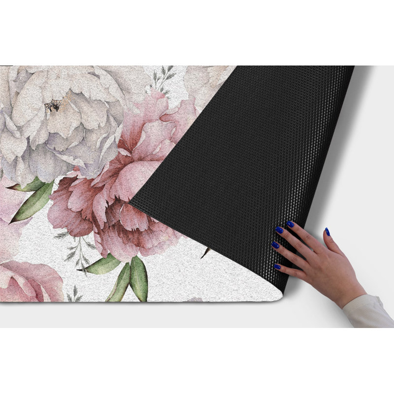 Non-Slip Floral Outdoor Doormat