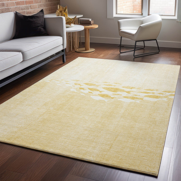Premium Machine Washable Cerrito Gold Rug