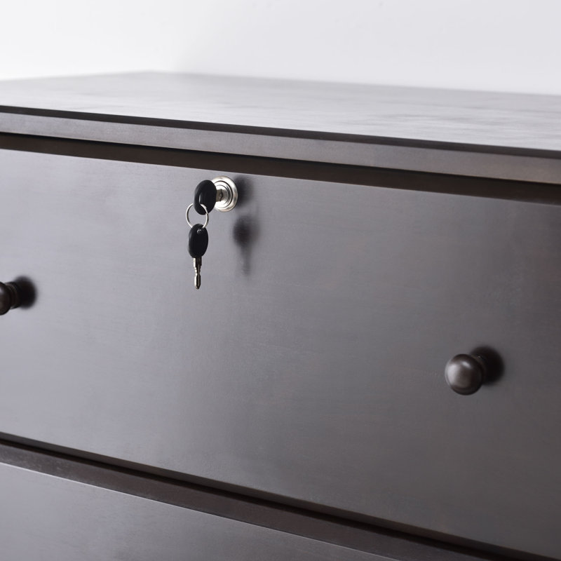 Commode 5 tiroirs Snedeker, Brun