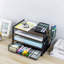 Metal Solid Wood Desk Organiser