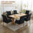 Tufted Upholstered High Back Dining Armchair, Linen-1544929072