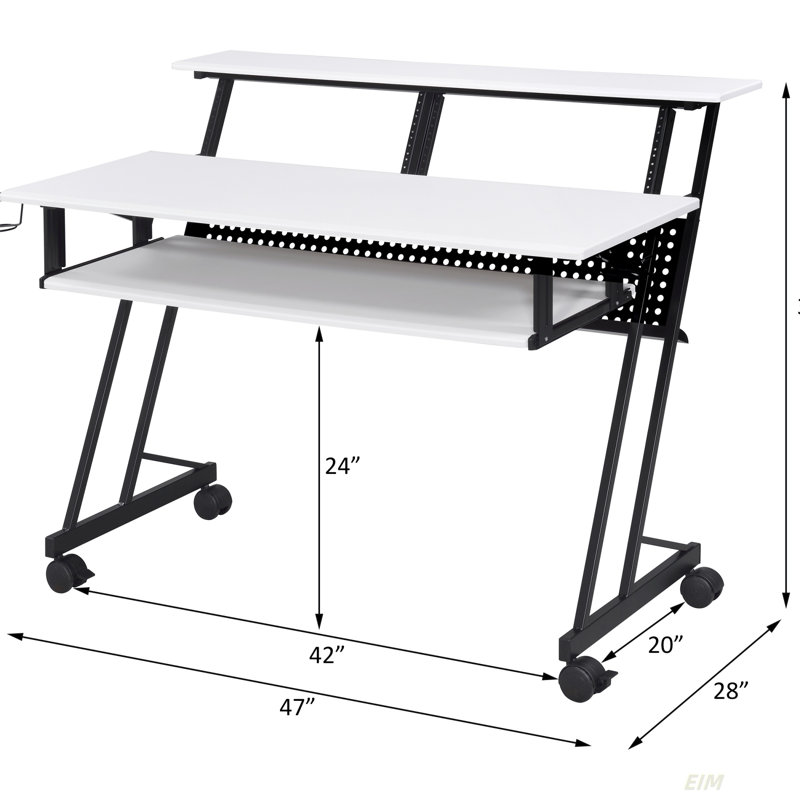 Suitor Music Recording Studio Desk, White