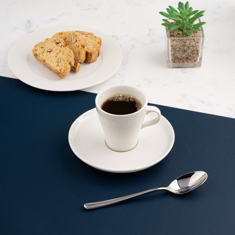 Tasse à expresso en porcelaine de qualité supérieure en tissu craquelé, 3 oz