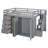 Jaquise Full Storage Loft Bed with Stairs, Armoires and Drawers-1363486178
