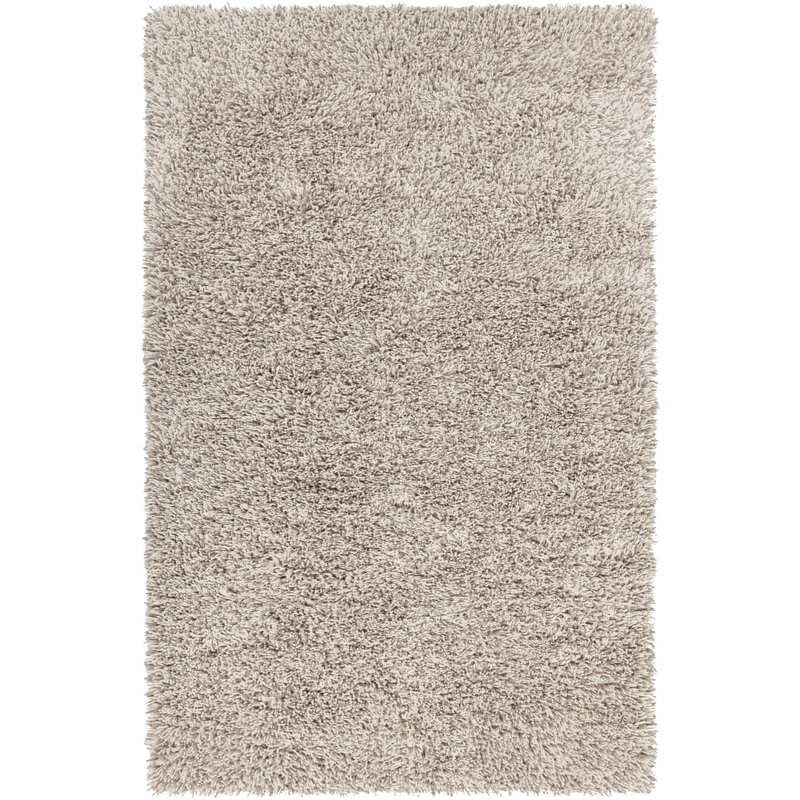 Eleanor Wool Area Rug in White And Taupe, 7'9" x 10'6"