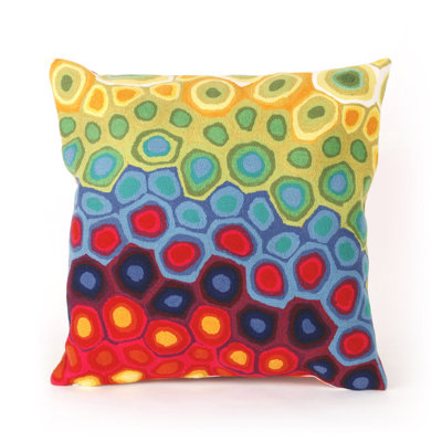 Swirl Outdoor Square Pillow Cover & Insert