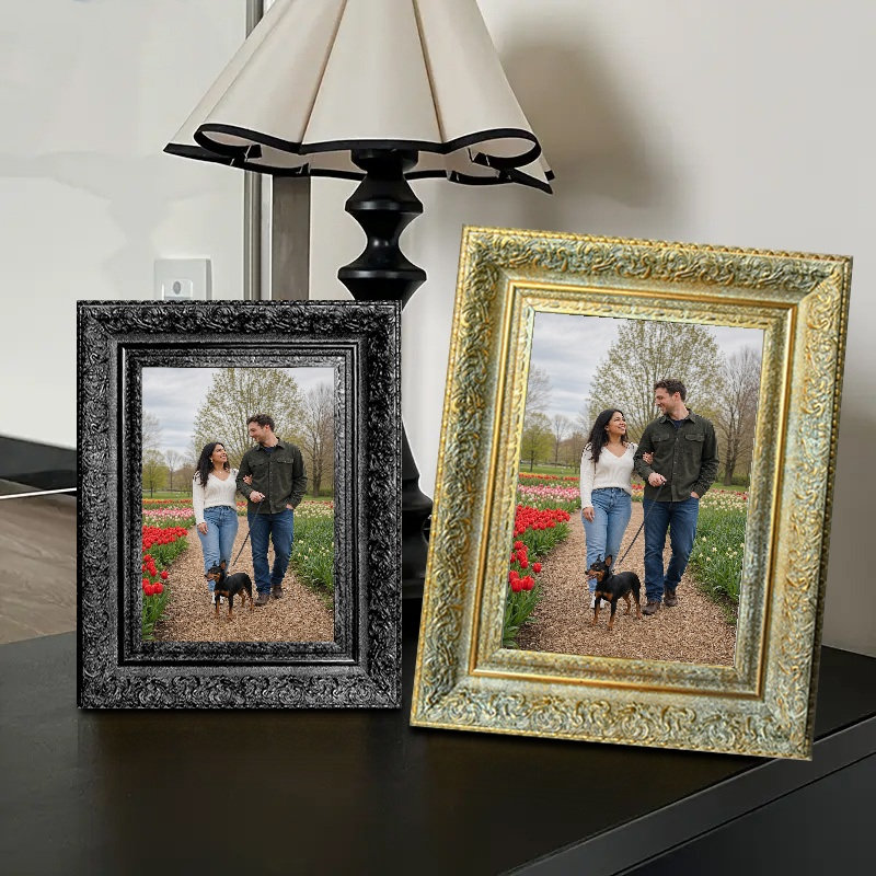Cadre photo 8 "x 10" doré de style rétro 1PC