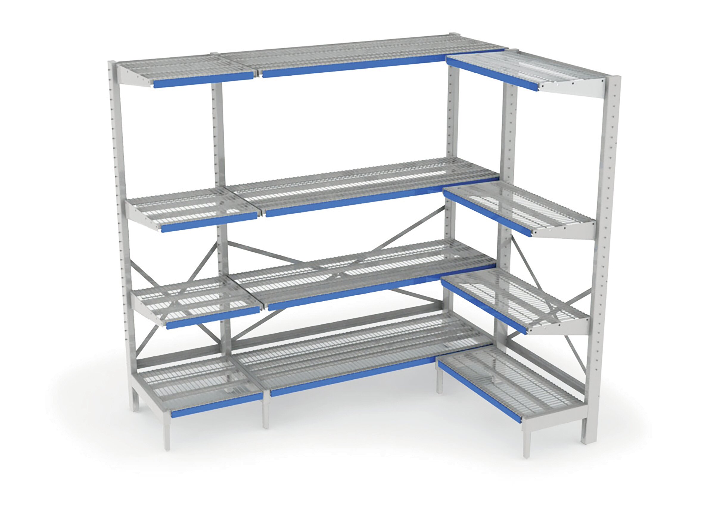 Trestles 36 X 60 4 Tier Adjustable Storage Metal Frame Shelves