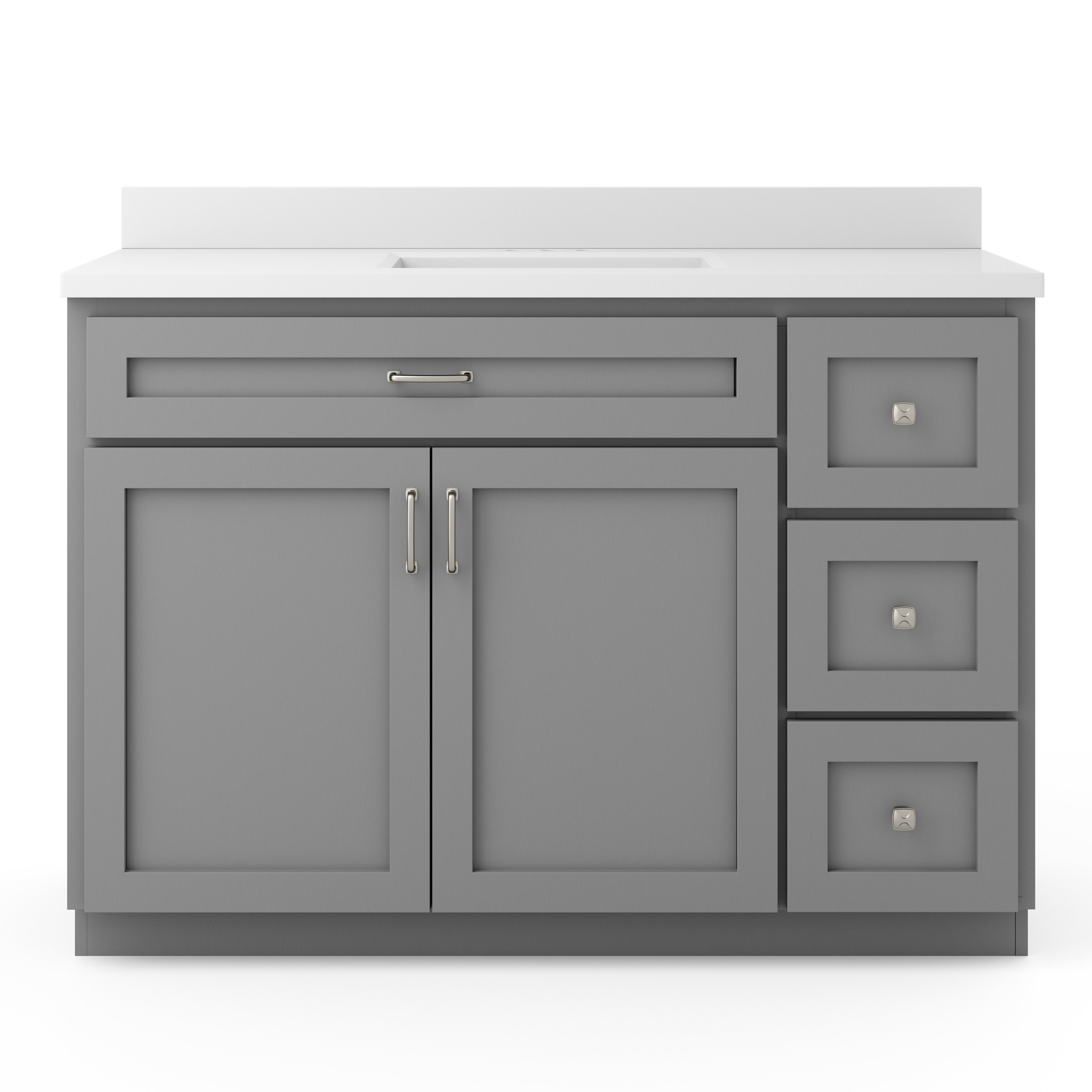 Wade Logan® Blaik 49'' Single Bathroom Vanity with Engineered Quartz